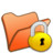 文件夹橙色锁定 Folder orange locked